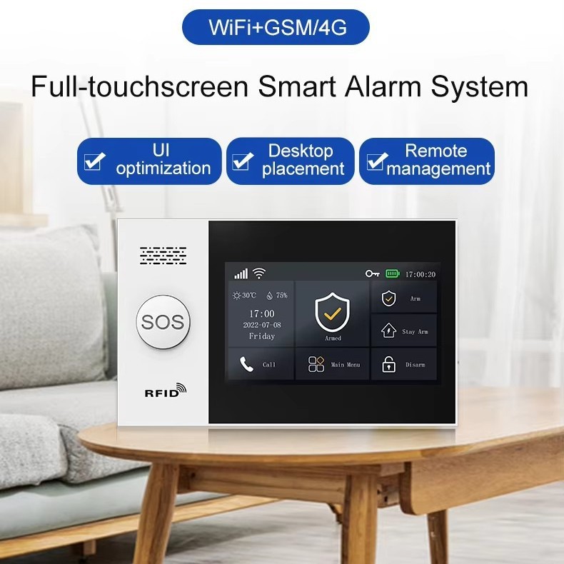 Sistema de alarma inalámbrico TUYA GSM WIFI 4G antirrobo para seguridad del hogar con infrarrojos