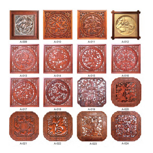 Antique doors and windows screen lattice carved hollow door ancient building garden courtyard decoration Japanese style grille Atlas display