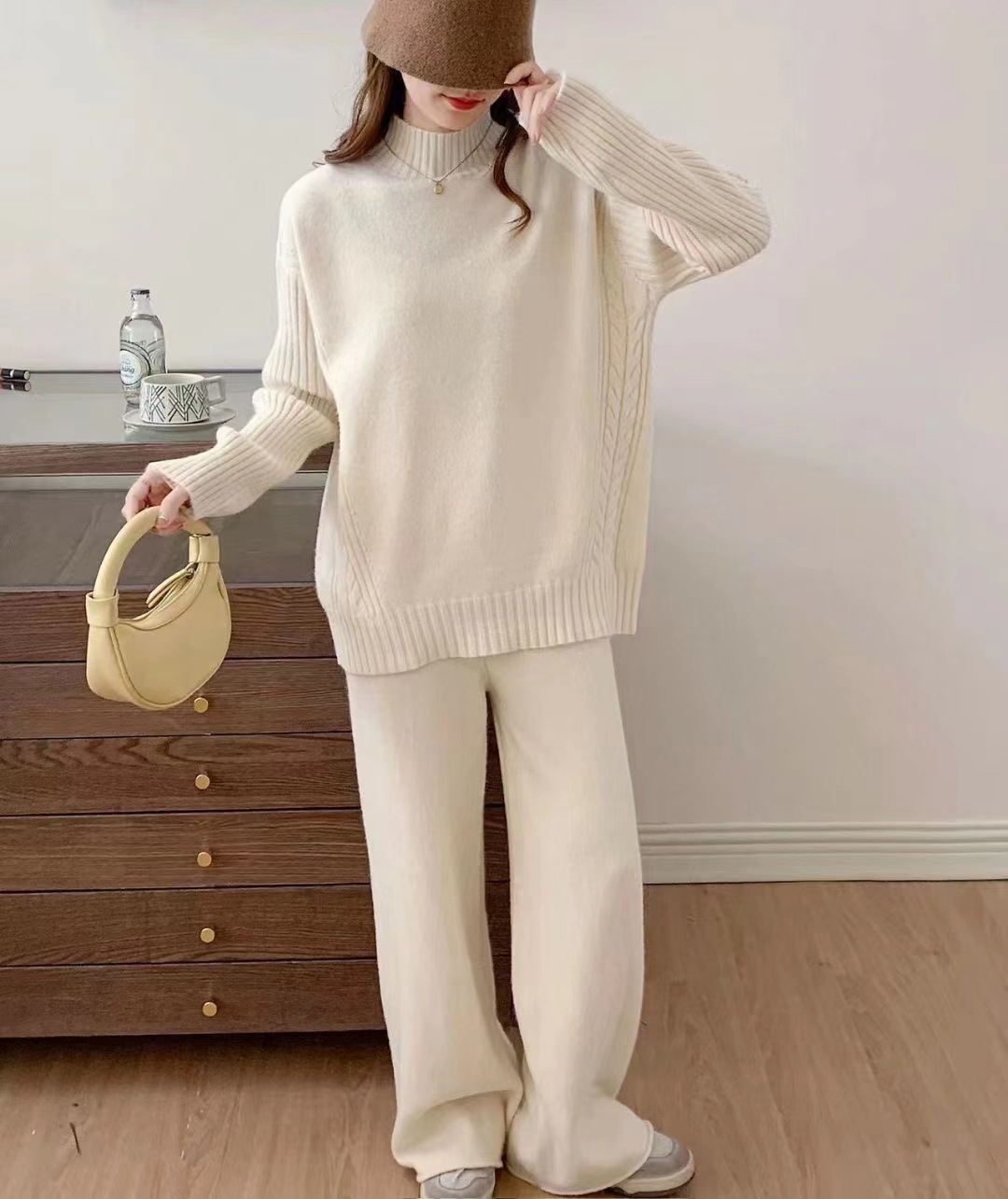 Daily Occasion Daily Women's Casual Solid Color Nylon Polyester Pant Co-ord Set Pants Sets