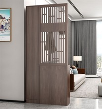 新中式实木玄关柜客厅屏风隔断挂衣架客厅简约现代进门入户门厅