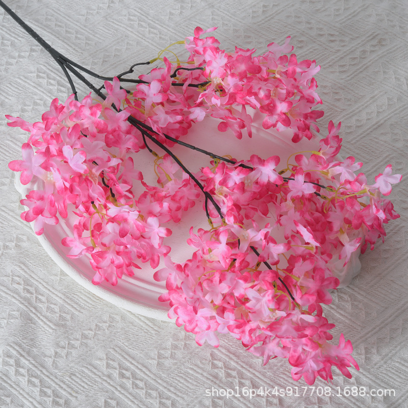 暗号化ライラックの花の十字の桜のシミュレーションの花の家の結婚祝いの道は装飾の造花の人工の絹の花の卸売りを引きます。|undefined