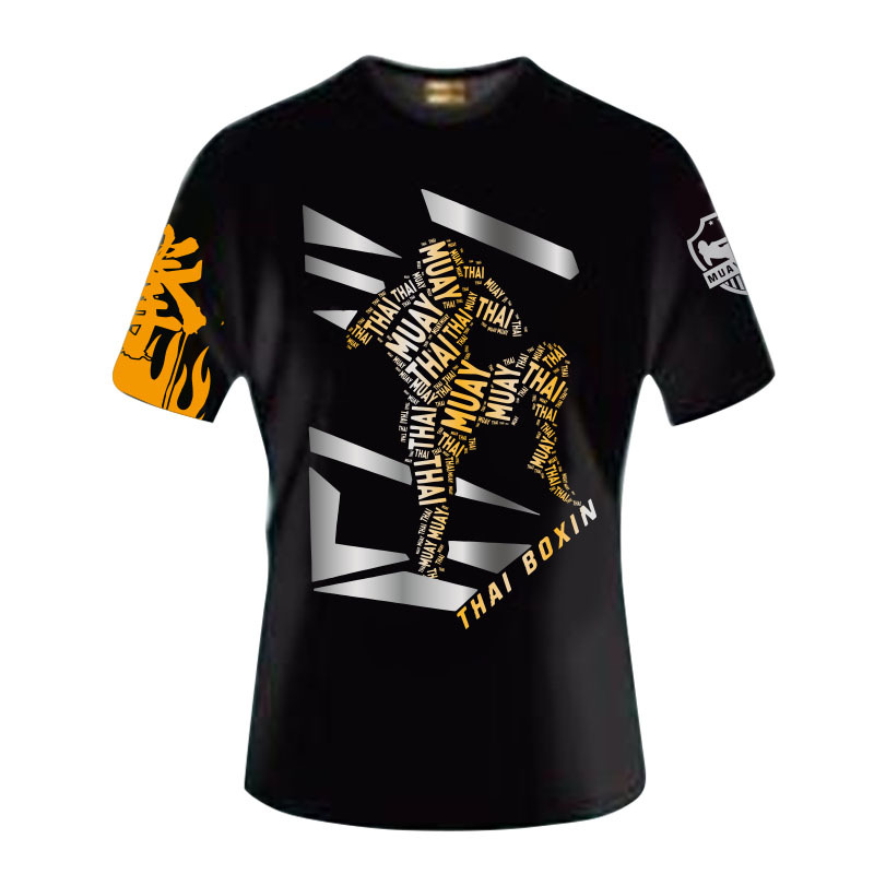 블랙 무에타이 티셔츠