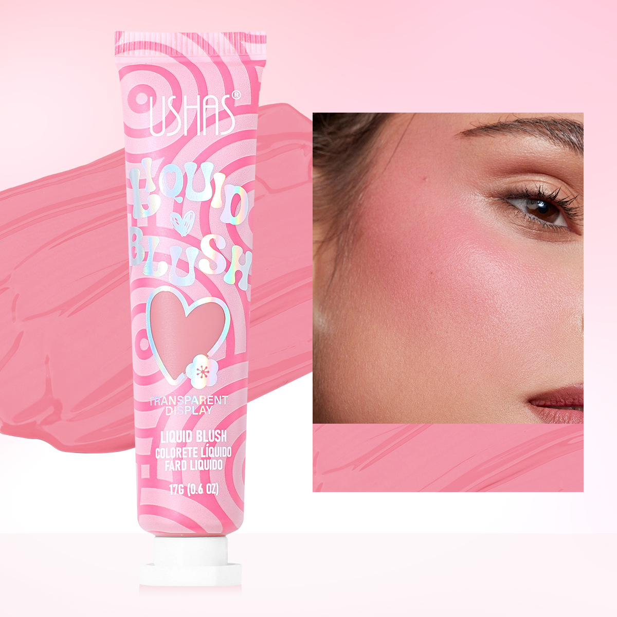 USHAS Beauty Crema de rubor especial transfronteriza Love líquido rubor al por mayor UC131