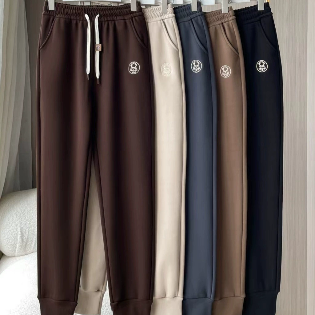 2024 специальные толстые бархатные и бархатные новые дикие семиуровневые ветровые штаны утолщенные повседневные спортивные штаны тонкие брюки