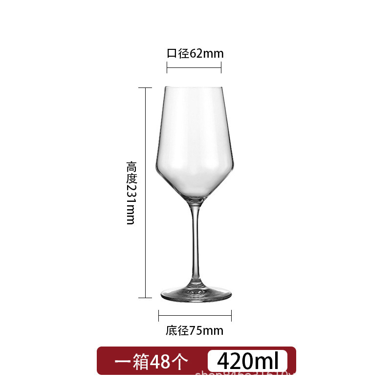 Tazas de vidrio de vino alto pie casero de lujo ligero tazas de vidrio de pie negro tazas de vino de borgoña