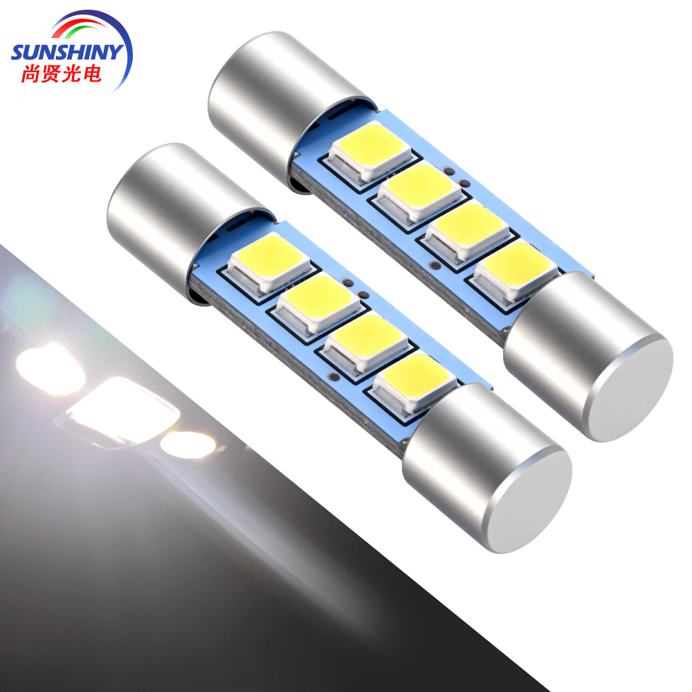 Transfronterizo lámpara LED luz de lectura de doble punta 4SMD-2835 cuentas de la lámpara resaltan decodificación luz de techo luz de la matrícula del coche