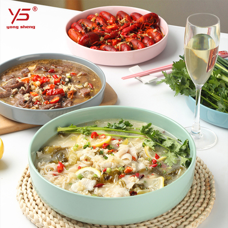 Col en escabeche Pescado Tazón grande hogar extra grande tazón de sopa rebanadas de carne de pescado hervido Tazón grande Tazón Mao Xuewang Tazón