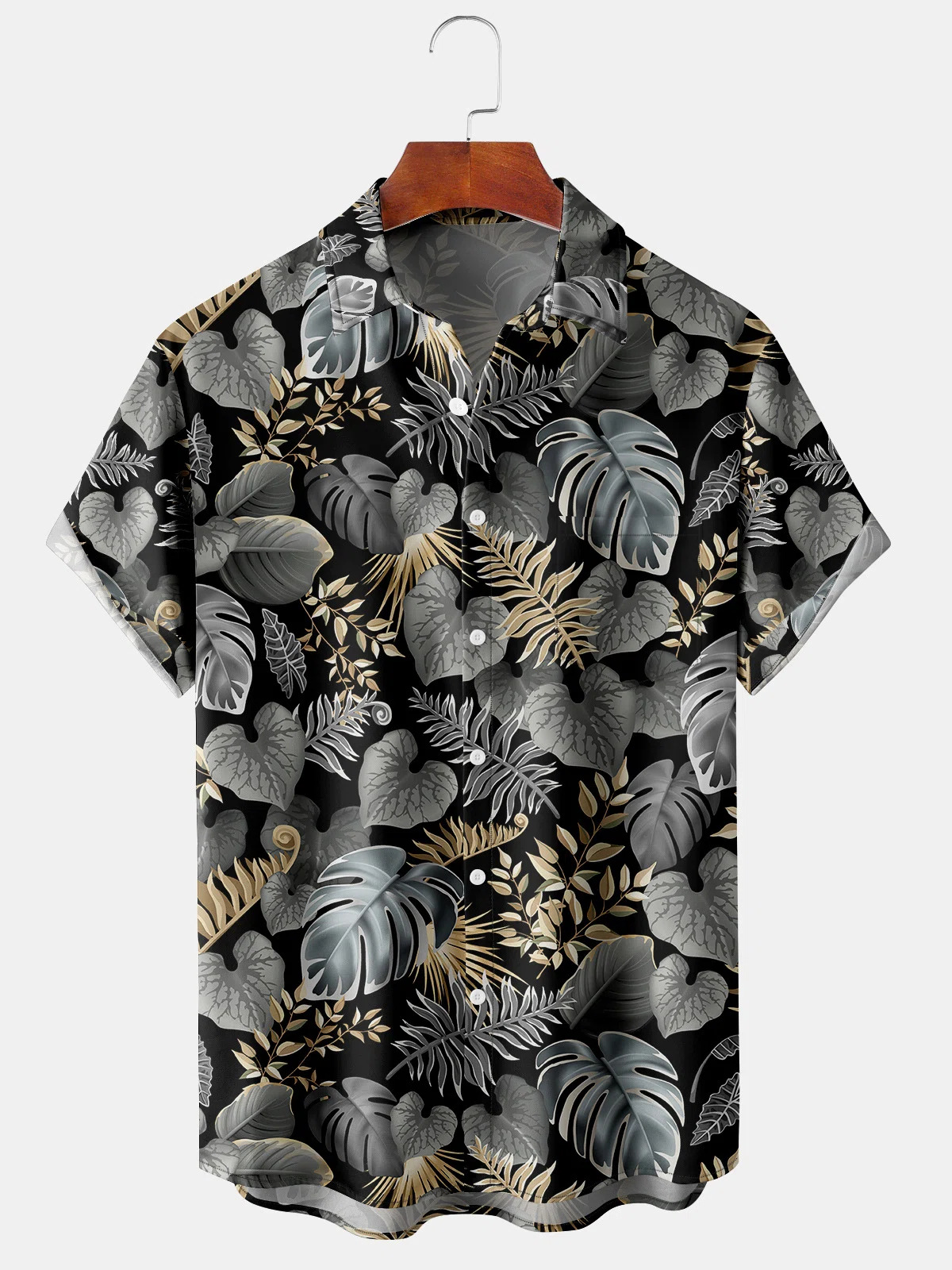 Trend de moda para hombres transfronterizos Camisa de manga corta hawaiana Camisa estampada digital 3D Transfronteriza Amazon