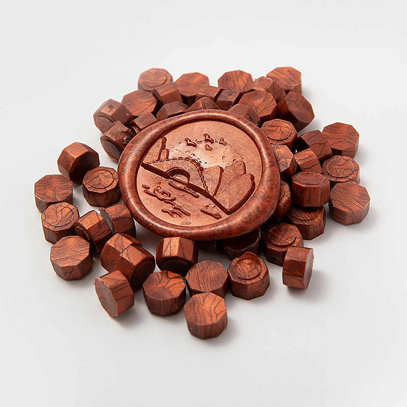 Cera de pintura al fuego, juego completo de sellos de pintura al fuego, octogonal, transparente, colorido, bolsa de colores mezclados, cera, venta al por mayor barata