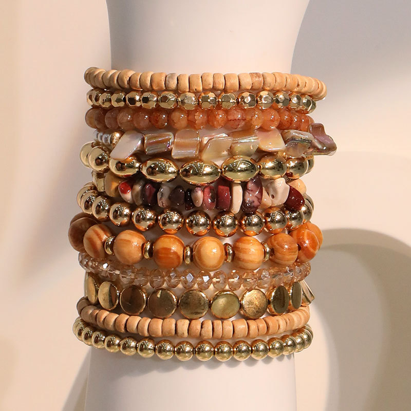 Bohemisk stil handgjorda vävda armband set för kvinnor_voghion.com