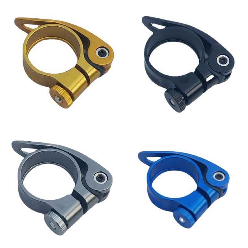Mountain Bike Seat Post Clamp Quick Release Clamp 34.9.31.8.28.6 Saddle Tube Clamp Bicycle Alloy Quick Release Buckle