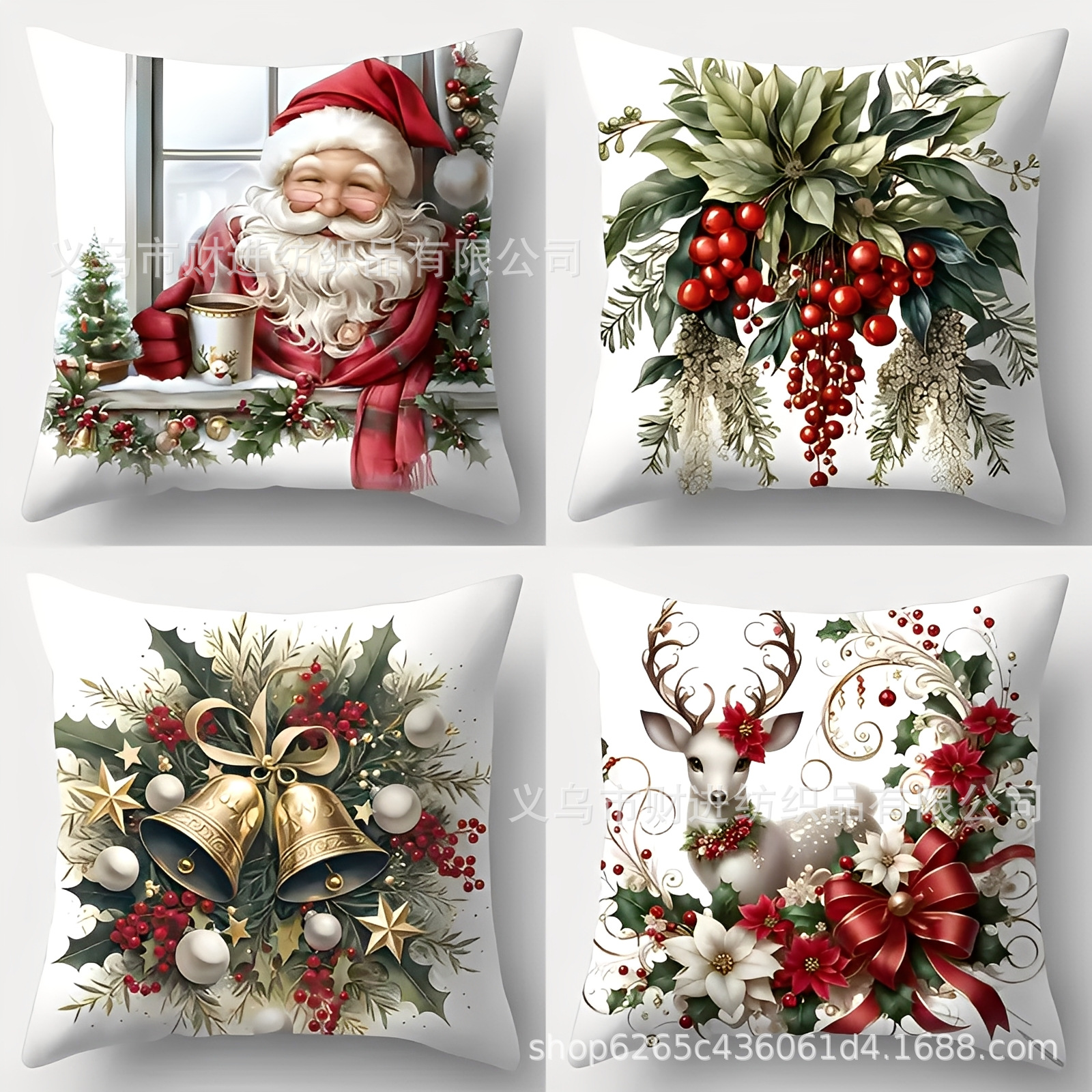 Transfronterizo Temu nueva combinación de Navidad abrazo funda de almohada Amazon casa sofá decoración cojín funda de almohada al por mayor image 24