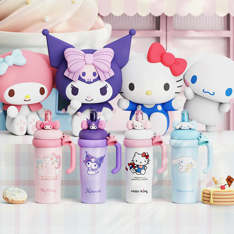 Hellokitty冰霸保温杯大容量女生可爱三丽鸥办公室双饮吸管水杯子|undefined
