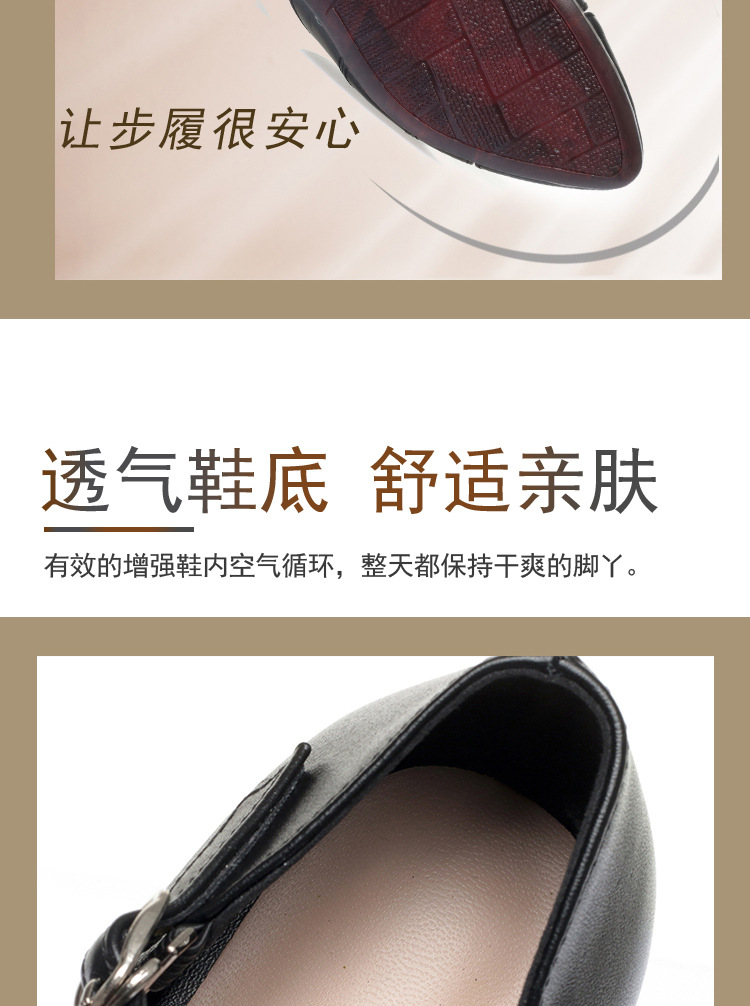 Dép sandal nữ da thật đế bằng quai chữ V mùa hè — màu be chi tiết 7