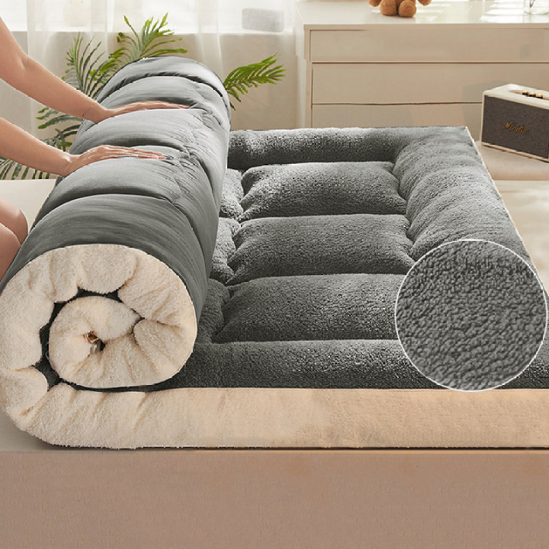Milk Velvet Mattress Cushion Plus Velvet Thickened Household Mattress Student Dormitory Single Mattress Quilt Mattress Warm Wholesale