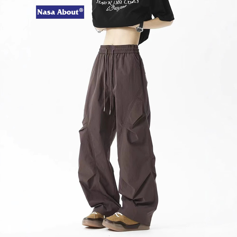 NASA American Style Fashion Brand New Summer Cool Casual Pants Straight Loose Wide Leg Pendant Slim-fit All-match Men's Wear