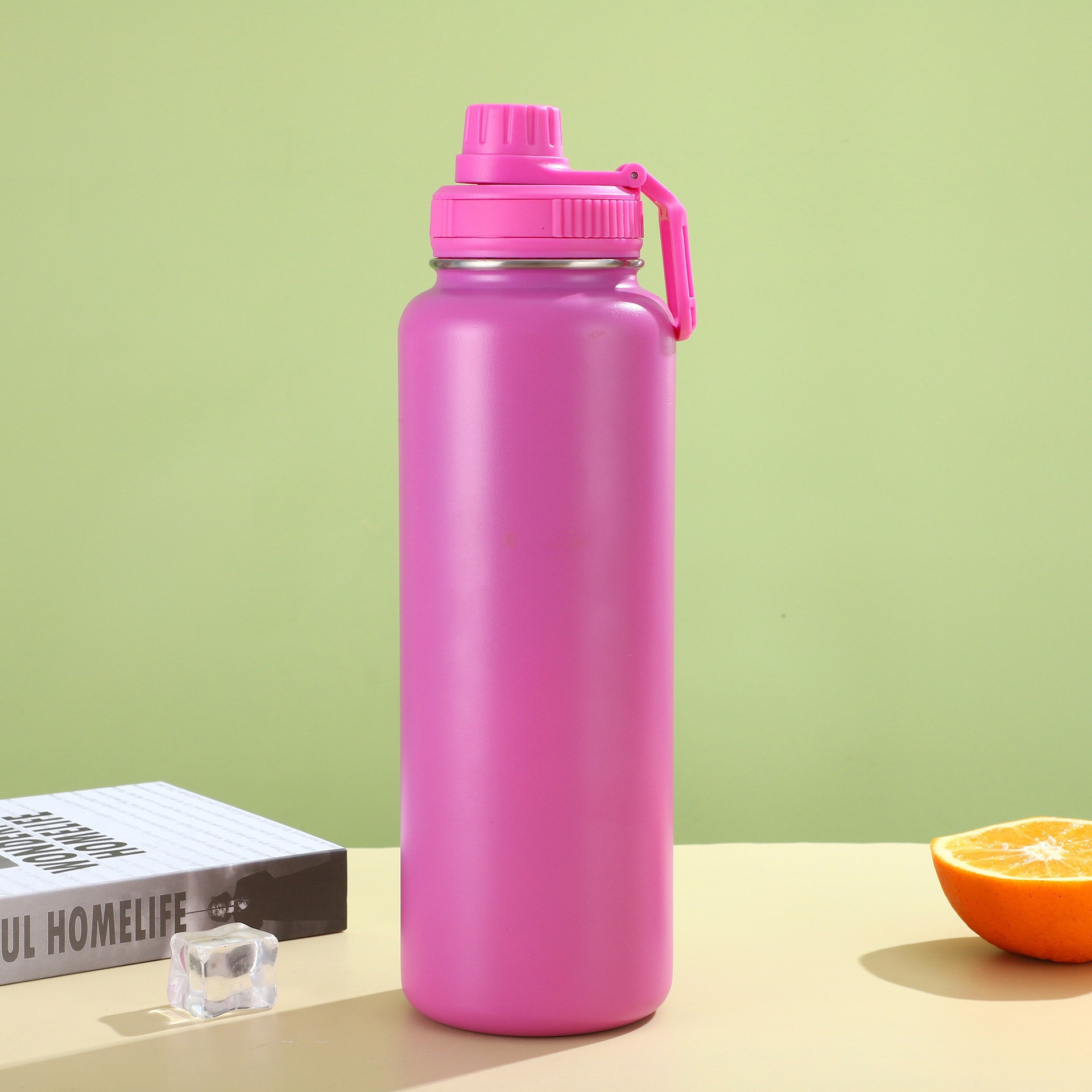 Transfronterizo 22oz espacio olla 304 vacío de acero inoxidable aerosol de color taza de viaje de plástico portátil hervidor de agua deportes al aire libre