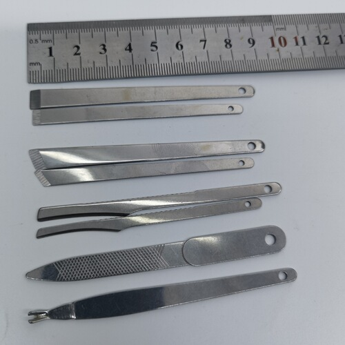 Stainless steel nail file, grinding file bar, file knife, dead skin picker, ear cleaner, nail art set accessories, tools