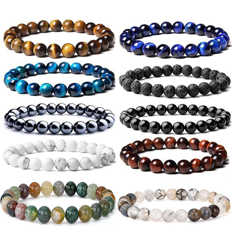 AliExpress 8mm Semi-Precious Stone Beaded Bracelet Men Women Tiger Eye Lava Gift Crystal Beaded Bracelet AliExpress 8mm Semi-Precious Stone Beaded Bracelet Men Women Tiger Eye Lava Gift Crystal Beaded Bracelet