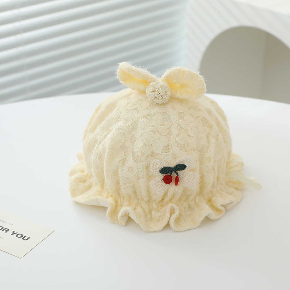 Sombreros de bebé primavera y otoño, gorras de princesa para bebés, gorras de encaje lindas para bebés, gorras de feto para bebés recién nacidos pequeños