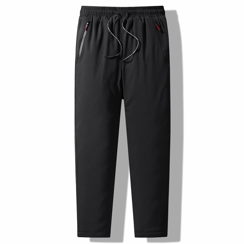 2021 otoño y invierno pantalones de algodón de hombre gruesos pantalones cálidos de invierno recto cintura elástica ropa exterior casual para resistir las olas de frío