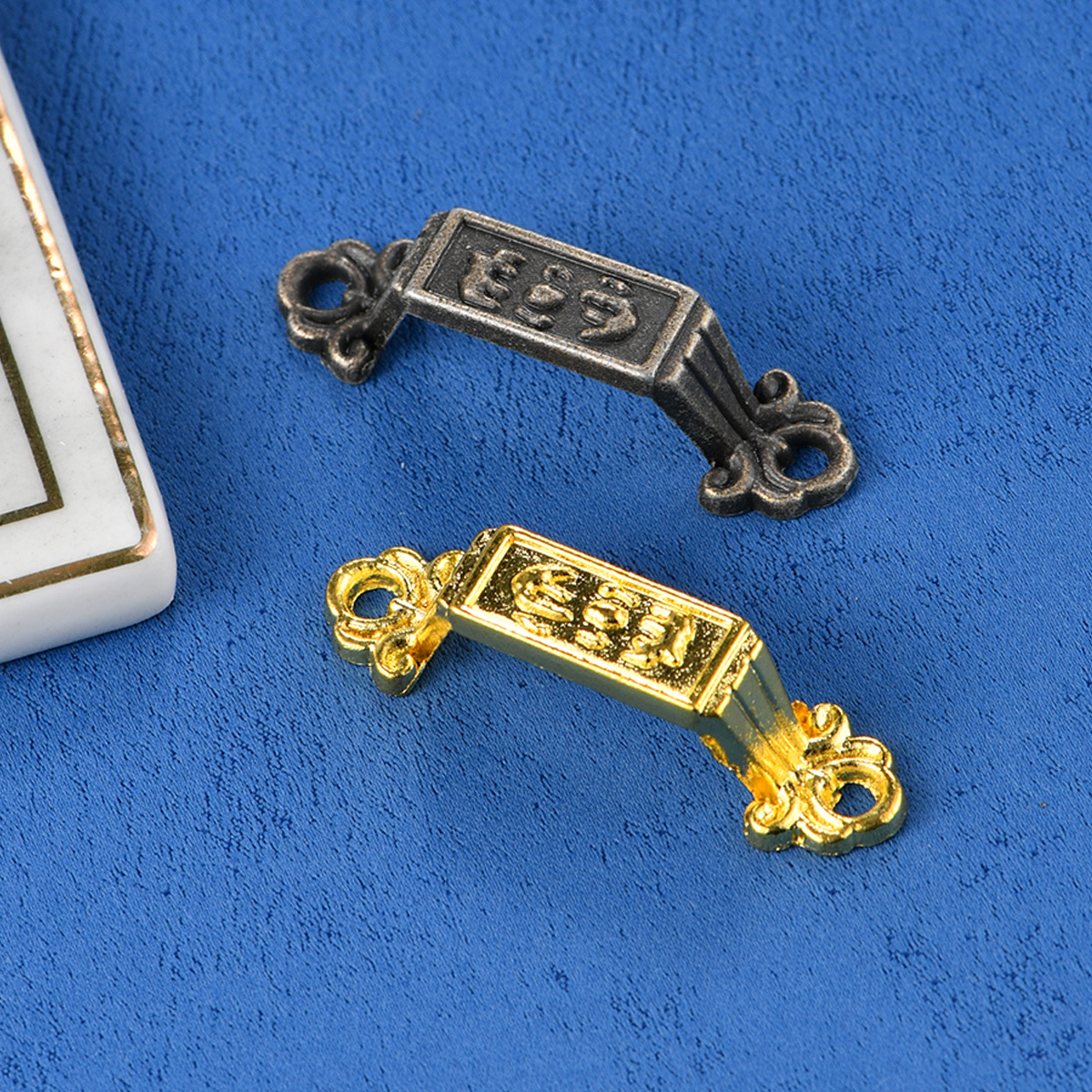 Jingmao-382 New Chinese Style Home Furnishing Antique Drawer Cabinet Decorative Zinc Alloy Qing Gilt Copper Handle Mini Pull