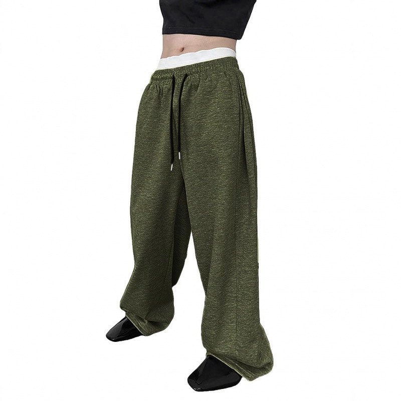 Men's Clothing TK Men's Sweatpants Waist Drawstring Straight Wide Leg Loose Trousers Sports Pants With Pockets_voghion.com