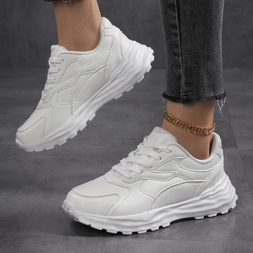 New women's sports shoes trendy white sneakers chunky dad shoes spring and autumn casual sports shoes travel shoes