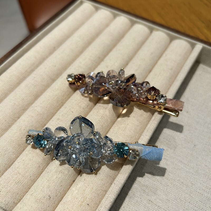 2025 New South Korea Dongdaemun Korean Crystal Duckbill Clip Hair Clip Steel Clip High-grade Hair Accessories Headwear