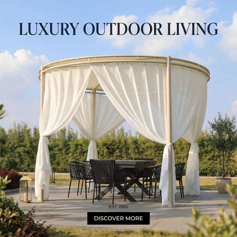Outdoor Circular Sunshade Canopy Garden Courtyard Sun Protection Landscaping Gazebo Villa Swan Tent Yard Campsite Homestay Tent