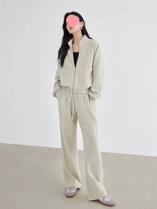 时尚通勤运动卫衣两件套秋季新款外套直筒长裤休闲套装