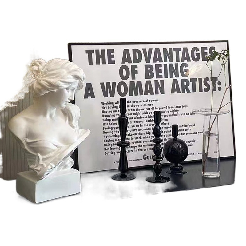 Estilo ins negro candelabro de cristal decoración nórdico romántico francés decoración del hogar tienda de ropa decoración suave