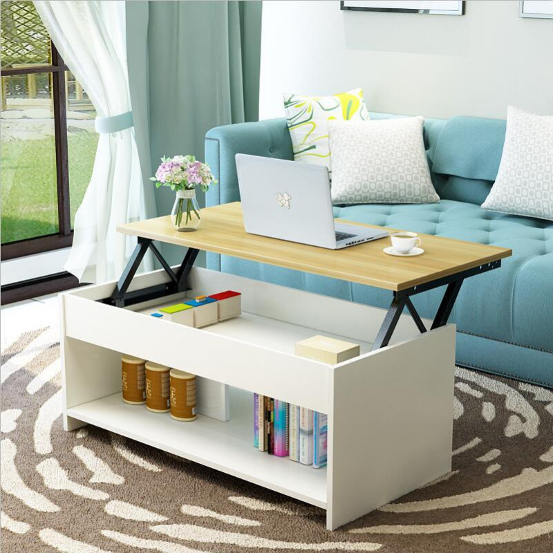 Mesa de té alta multifuncional plegable elevación tabla de comedor de doble propósito tabla de comedor retráctil simple tipo hogar pequeño