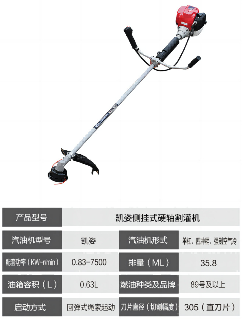 凱姿(KAZZ)割灌機四沖程園林開荒收割果園除草機汽油打草機