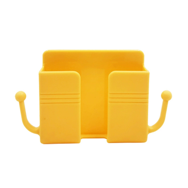 Wall-Mounted Phone Storage Box — Mobile Charging Holder with Hooks, 12.5×7.7×2.5 cm