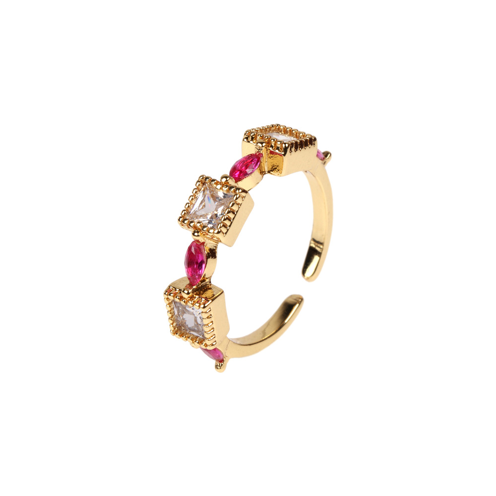 Retro Fashion Diamond C-shaped Ring display picture 5