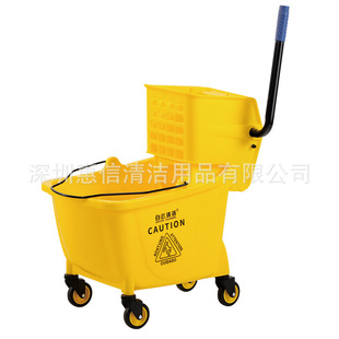 Baiyun Cleaning Af08080 Water Squeezing Truck Downward Pressure Mopping Bucket 32L Household Restaurant Hotel Water Squeezing Bucket Cleaning Truck