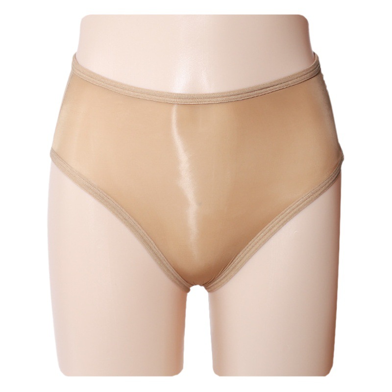 Sexy transparente brillante sedoso triángulo ropa interior ultrafino reflexivo perspectiva tentación entrepierna sin costuras entrepierna abierta ropa interior para mujeres