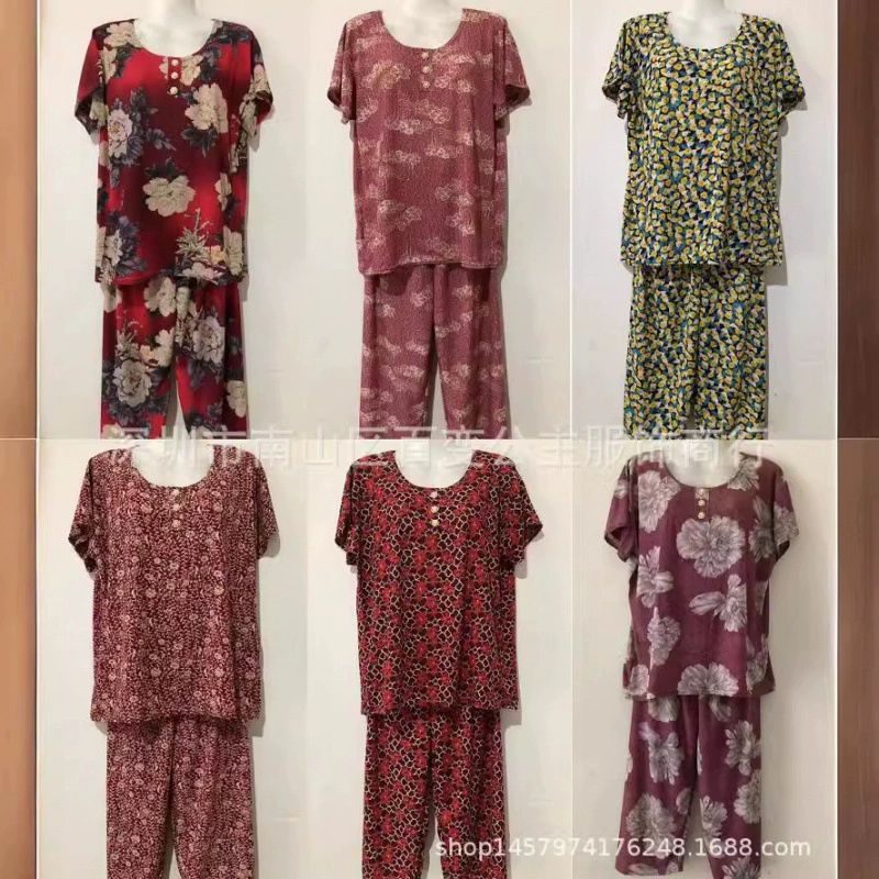 Костюмы для среднего и пожилого возраста, одежда для мам пожилых людей, костюмы-двойки, одежда для пожилых людей, женская одежда, уличные киоски, дешевая поставка