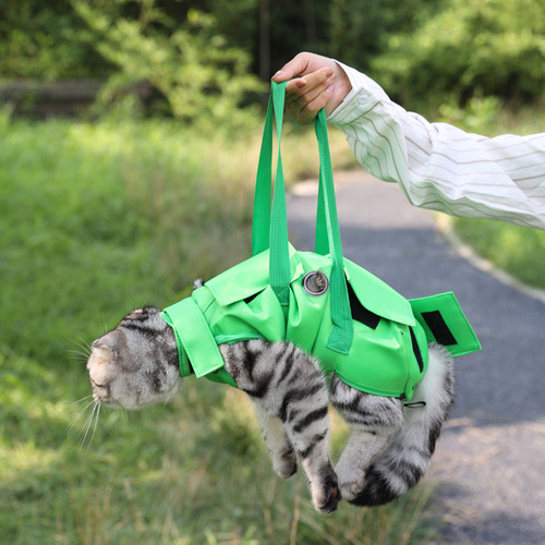 Baoding Cat Carrier Bag: Anti-Scratch, Bite-Resistant, Nail-Trimming Bath Aid—Secure Cat Carrier with Adjustable Straps—Pet Supplies for Cats