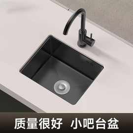 公寓水槽吧台台下盆家用商用单槽304不锈钢厨房嵌入式洗碗槽