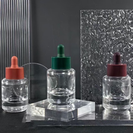 Material de embalaje de vidrio de aceite esencial de aceite esencial de rosa de 30ml en stock