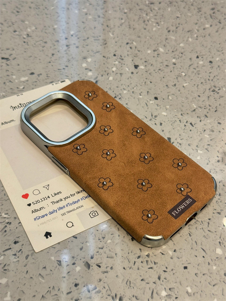 Cartoon Style, Cute Style Brown Color Tpu Flower Cartoon Style Cute Phone Cases Phone Accessories