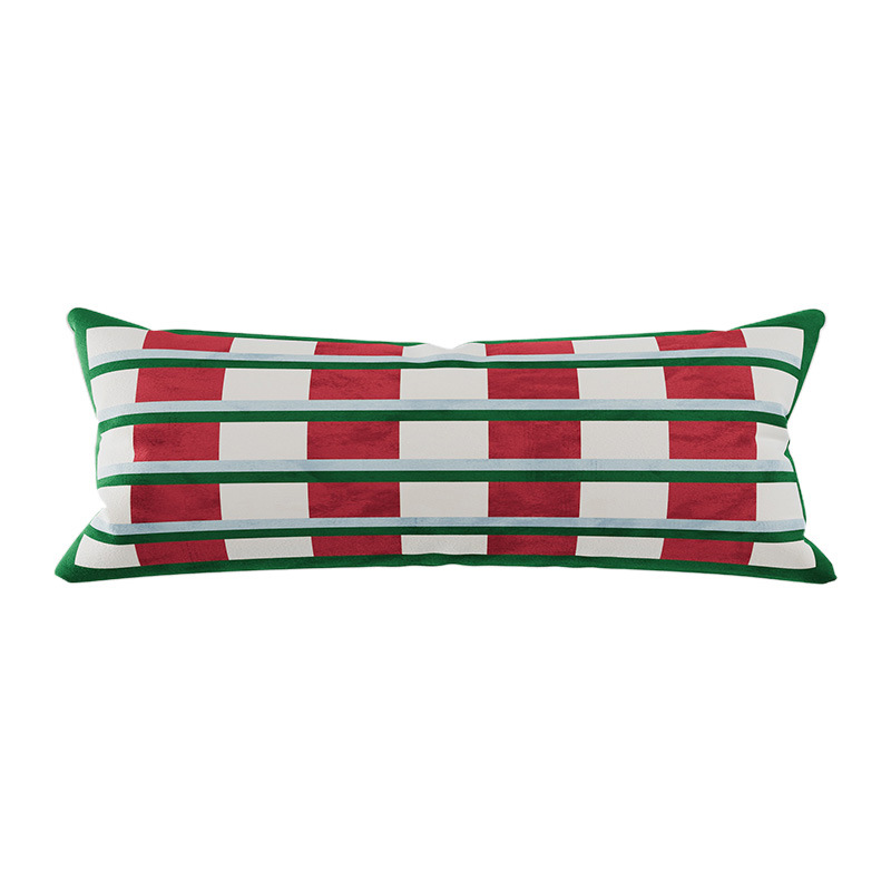 Estilo moderno estricto almohada larga sofá de sala de estar sensación de atmósfera universal almohada de cintura almohada cojín de coche siesta