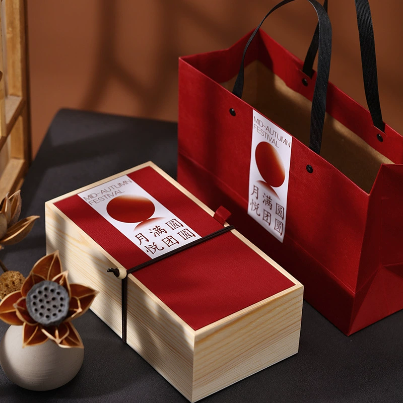 Праздничная подарочная коробка середины осени пустая коробка из дерева