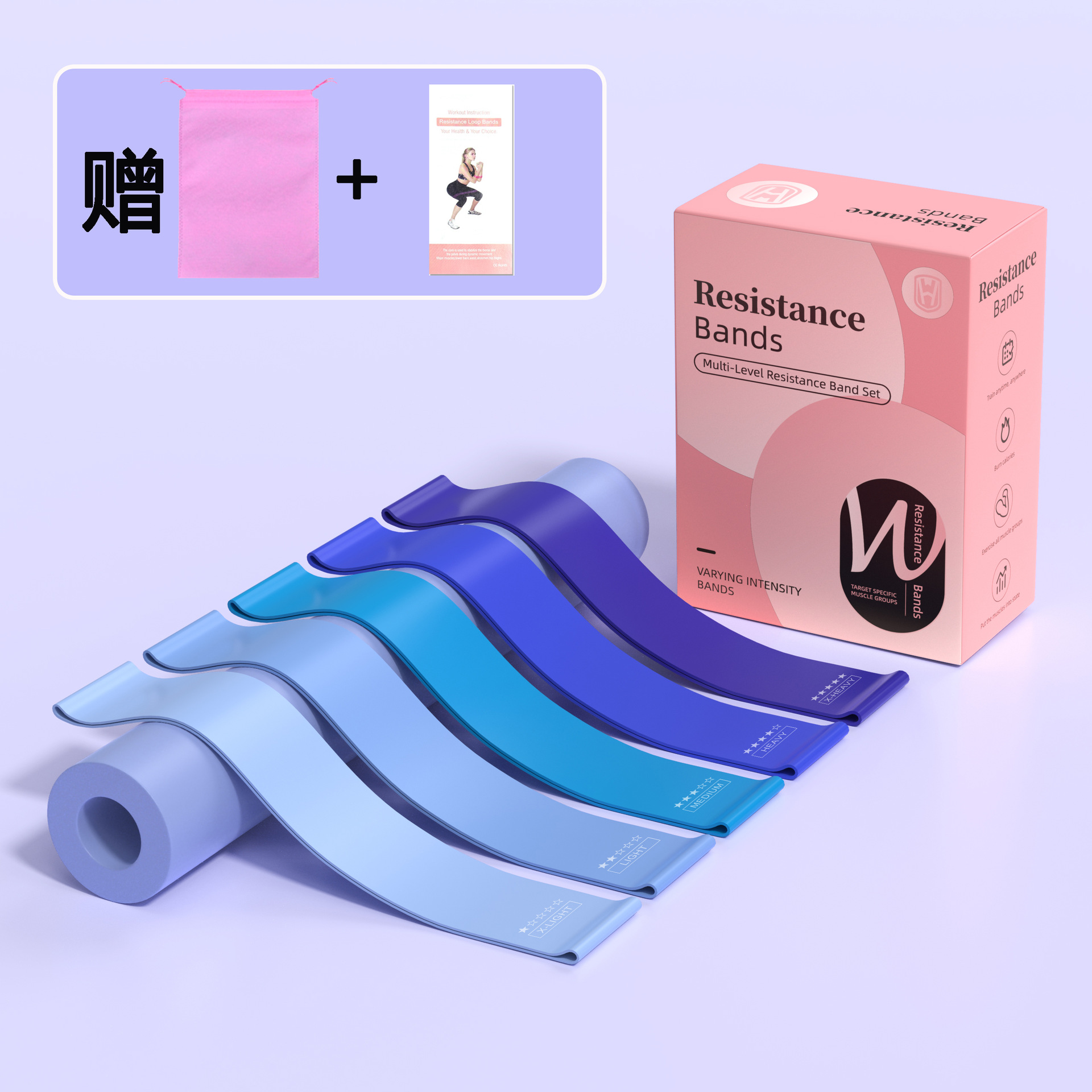 Cinturón de resistencia Cinturón de yoga Cinturón elástico Entrenamiento de fitness Cinturón de tracción de glúteos Ejercicio Sentadilla Baile Cinturón elástico Cinturón de estiramiento