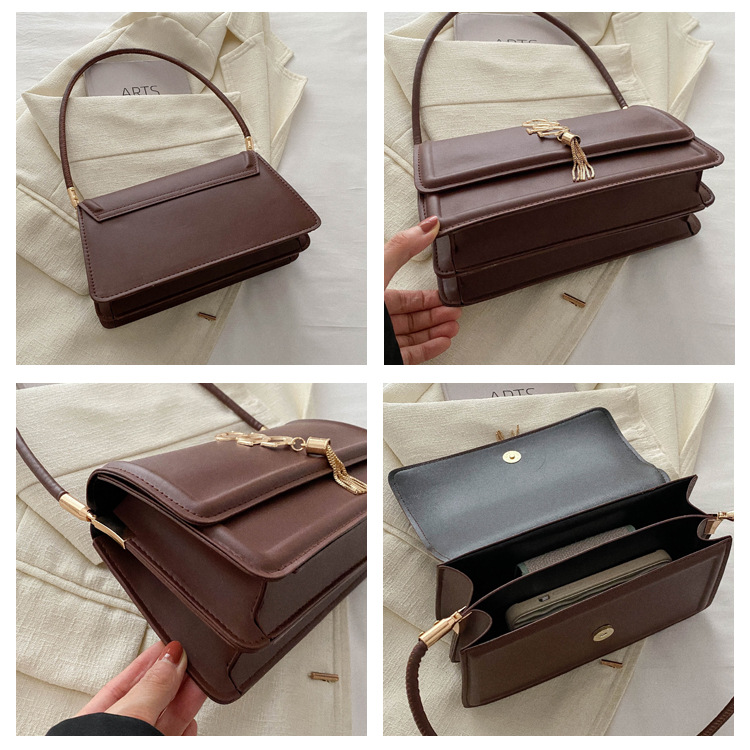 Personalized and Minimalist High-quality and Versatile Korean Version Bag for Women's Bag 2024 Spring New Car Sewn Single Shoulder Underarm Handbag_voghion.com