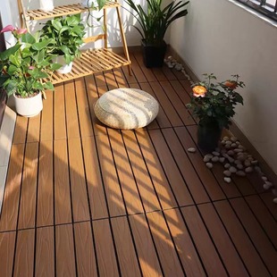 ♡ Outdoor Balcony Outdoor Floor Co-Extruded Wood Plastic Flooring 30*60 Wood Plastic Splicing Courtyard Garden Floor