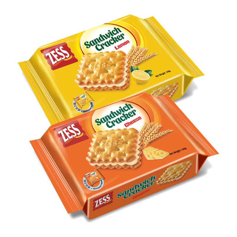 马来西亚进口 ZESS杰思牌方形夹心饼干144g 独立包装便携代餐点心