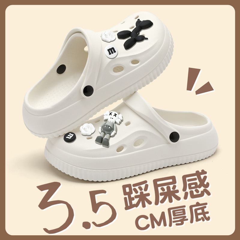Women's hole shoes fashionable outdoor non-slip sandals soft bottom breathable two-way closed toe slippers wholesale Women's hole shoes fashionable outdoor non-slip sandals soft bottom breathable two-way closed toe slippers wholesale